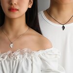 Couple Necklace Manufacturer - Vintage Heart Stainless Steel Fashion Jewelry