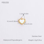 Gold Plated Pendant Factory - 18K Stainless Steel Bow Starfish Heart DIY