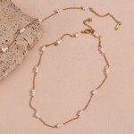 Pearl Necklace Supplier - Wholesale Vintage FreshWater 18K Gold Plated Stainless