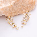 Geometric Earrings Factory - Diamond Zircon Irregular 925 Silver Needle