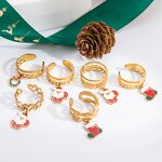 Christmas Charm Supplier - Christmas Style 18K Gold Plated Stainless Steel