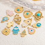 Hip-Hop Charm Manufacturer - Devil's Eye 18K Gold Plated Stainless Steel DIY