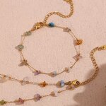 Gemstone Necklace Supplier - Personalized Vintage Gold Plated Stainless Steel