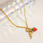 Strawberry Pendant Necklace Supplier - Trend Wholesale Creative Fine 18K Gold
