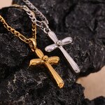 Cross Pendant Necklace Manufacturer - High Quality Minimalist 18K Gold Plated