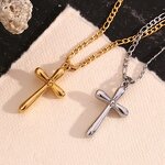 Cross Pendant Necklace Supplier - Wholesale Custom Minimalist Gold Plated