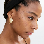 Ladies Stud Earrings Manufacturer - High Quality 18K PVD Gold Plated Waterproof