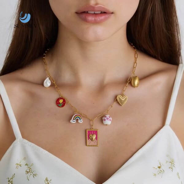 DIY Charm Necklace Manufacturer - Trend Wholesale 18K Gold Plated Chain