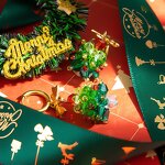 Christmas Earrings Manufacturer - Crystal Christmas Tree 18K Gold Plated Bow