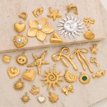 Gold Plated Pendant Factory - 18K Stainless Steel Bow Starfish Heart DIY