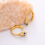 Zircon Needle Earrings Supplier - Trendy 925 Sterling Silver Snake Brass