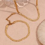 Water Wave Necklace Supplier - 18K Gold Plated Snake Chain Factory Direct