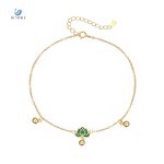 Lotus Beads Anklet Factory - 18K Gold Plated 925 Sterling Silver for Women
