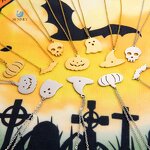 Halloween Pendant Supplier - Personalized Stainless Steel Pumpkin Ghost