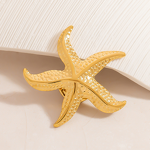 Starfish Brooch Factory - Summer Ocean Beach Waterproof 18K Gold Plated