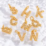 Jewelry Charm Manufacturer - Handmade 26 Letters Zircon 18K Gold Plated
