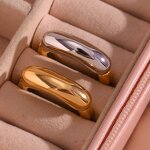 Gold Plated Rings Supplier - Wholesale Vintage Mixed Tube 18K Stainless Steel