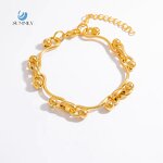 Charm Bracelet Manufacturer - Vintage Wholesale Trend Simple 18K Gold Plated