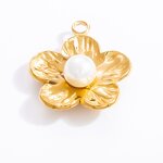 Flower Pendant Manufacturer - DIY Non Fading 18K Gold Plated Stainless Steel