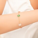 Daisy Flower Chain Supplier - Wholesale Colourful 18K Gold Plated Stainless Steel
