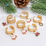 Christmas Charm Supplier - Christmas Style 18K Gold Plated Stainless Steel