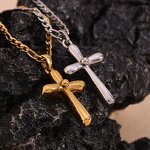 Cross Pendant Necklace Supplier - Wholesale Custom Minimalist Gold Plated