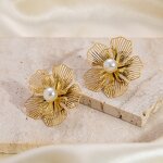 Pearl Flower Jewelry Set Manufacturer - Vintage Wholesale Luxury 18K Gold Plated