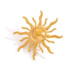 Sun Brooch Manufacturer - Vintage Wholesale Geometric 18K Gold Plated DIY