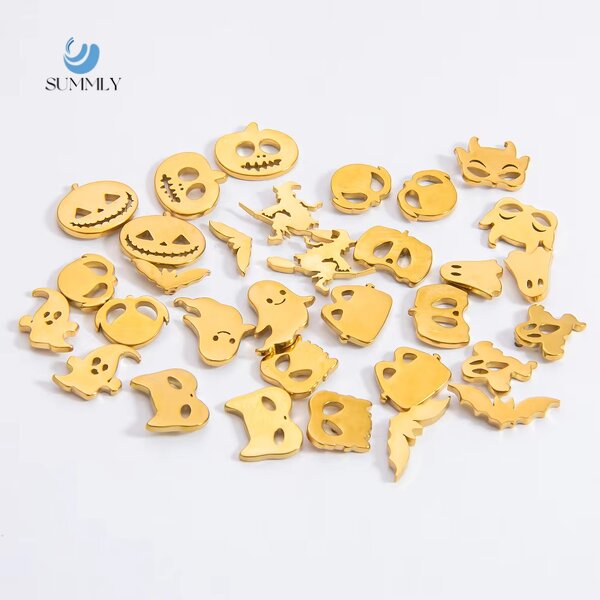 Halloween Earrings Supplier - Cute Pumpkin Ghost Stainless Steel Stud