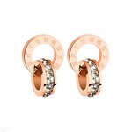 Pendant Necklace Factory - 18K Gold Stainless Steel Roman Double Ring