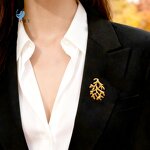 Coral Brooch Manufacturer - Wholesale Minimalist Polished Decorative 18K Gold