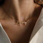 Personalized Name Necklace Supplier - 18K Gold Plated Stainless Steel Custom