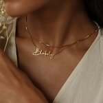 Personalized Name Necklace Manufacturer - Gold Plated Stainless Steel Gift