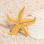 Starfish Brooch Factory - Summer Ocean Beach Waterproof 18K Gold Plated