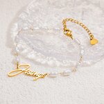 Name Bracelet Manufacturer - Personalized Custom English Letter Pearl Chain