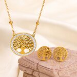 Hollowed Out Tree Necklace Factory - Trend Wholesale High Quality 18K Gold Plated