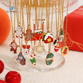 Christmas Necklace Manufacturer - Wholesale Cartoon Reindeer Bell Snowflake