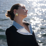 Rectangle Stud Earrings Factory - Popular 18K Gold Plated Smooth High Polish