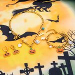 Halloween Jewelry Set Factory - Pumpkin Bat Ghost 18K Gold Plated Set