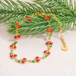 Bangle Supplier - Wholesale Vintage Cherry Chain 18K Gold Plated Stainless