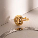 Hollowed Out Heart Ring Factory - Vintage 18K Gold Plated Stainless Steel Handmade