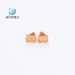 Halloween Earrings Supplier - Cute Pumpkin Ghost Stainless Steel Stud