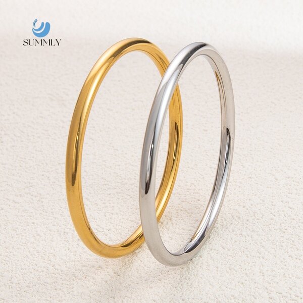 Bracelet Factory - Wholesale Vintage 18K Gold Plated Stainless Steel Bangle