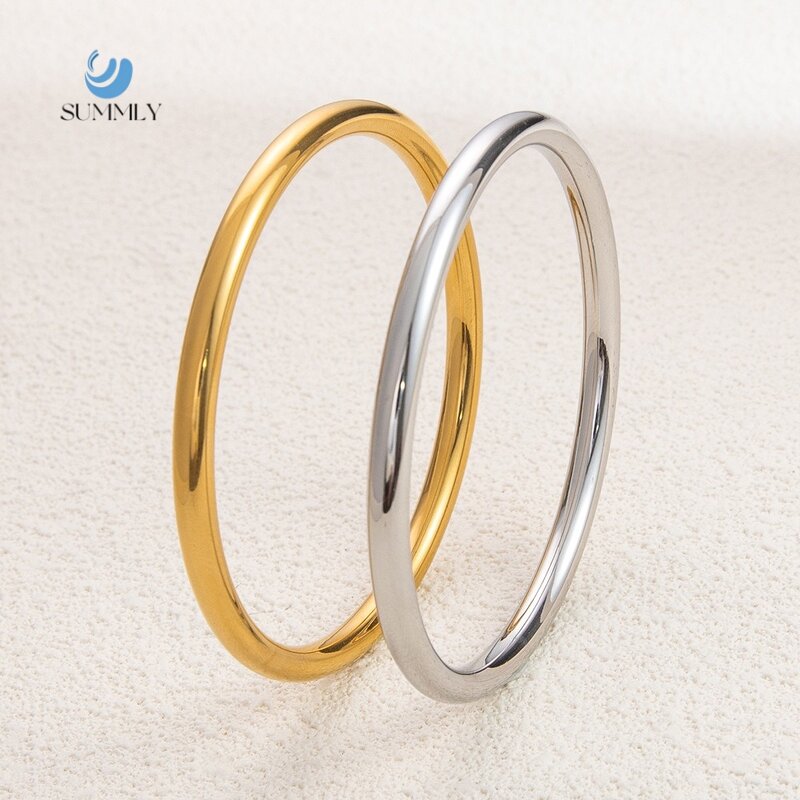Bracelet Factory - Wholesale Vintage 18K Gold Plated Stainless Steel Bangle