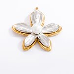 Flower Pendant Manufacturer - DIY Non Fading 18K Gold Plated Stainless Steel