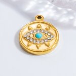Devil's Eye Pendant Factory - DIY Love Zircon Stone 18K Gold Plated Stainless