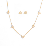 Heart Jewelry Set Manufacturer - Trendy Autumn Winter White Gold 18K Plated