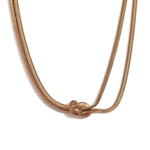 Snake Chain Necklace Manufacturer - Wholesale Custom Gold Plated Twisted Double