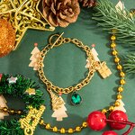 Christmas Bracelet Factory - Charms Pendants 18K Gold Plated Stainless Steel