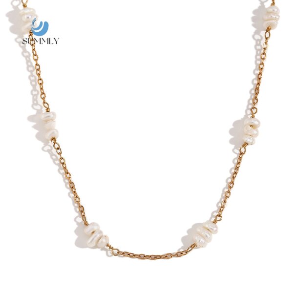 Pearl Necklace Supplier - Wholesale Vintage FreshWater 18K Gold Plated Stainless